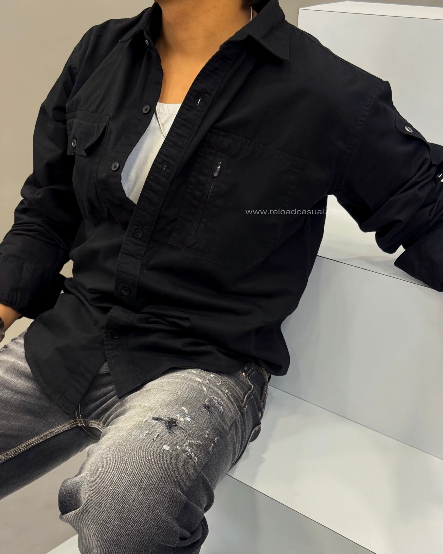 Cotton Twill Dual Pocket Shirt