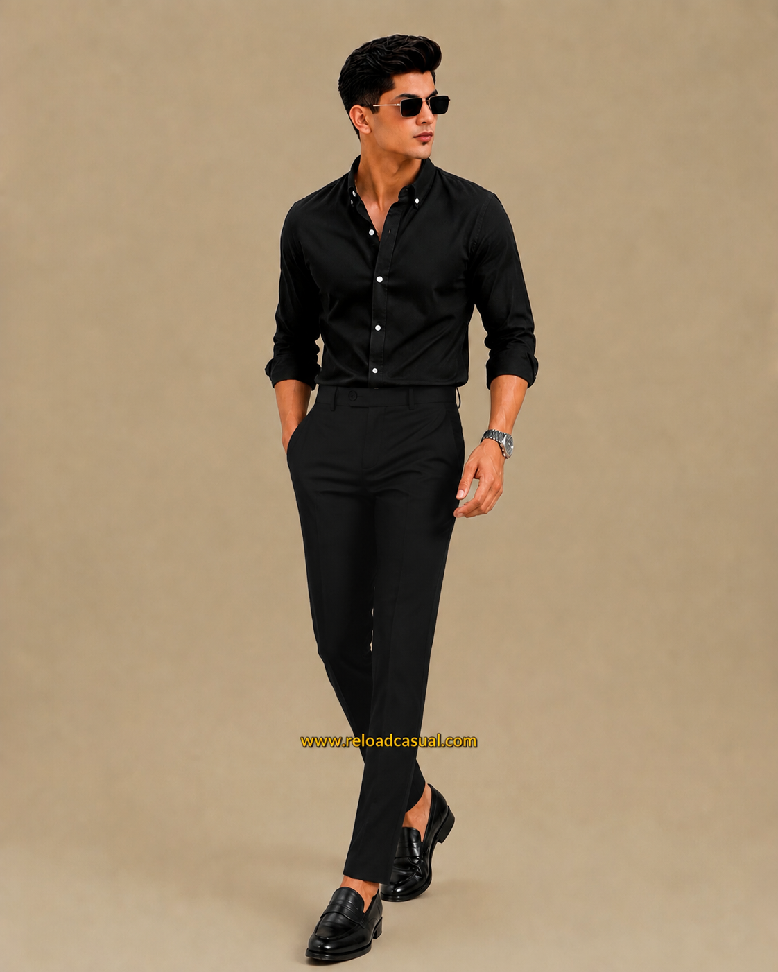 Men's Breathable Shirt + Modern Slim Fit Lachka Pant Combo