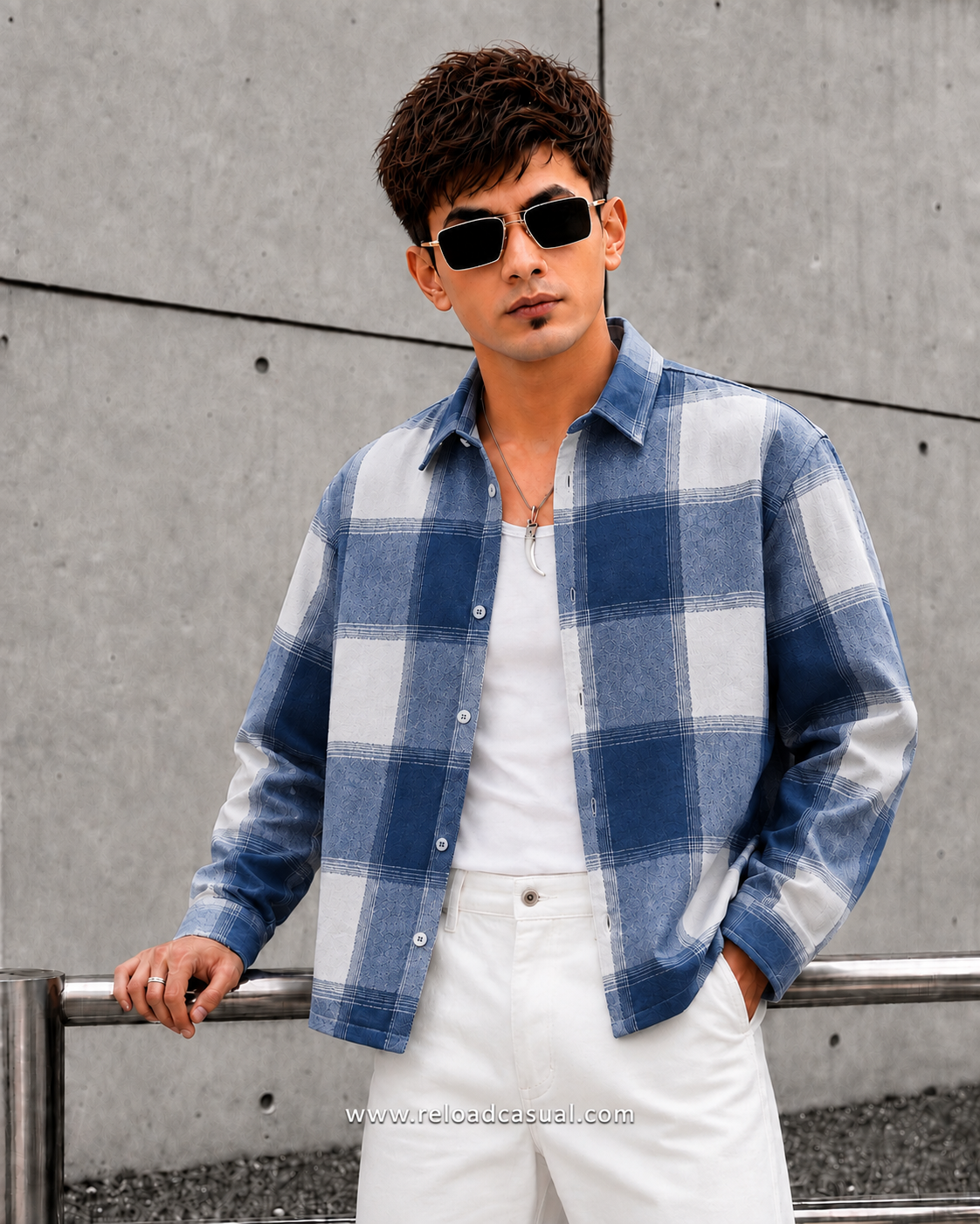 Urban Premium Brushed Check Boxy Fit Shirt