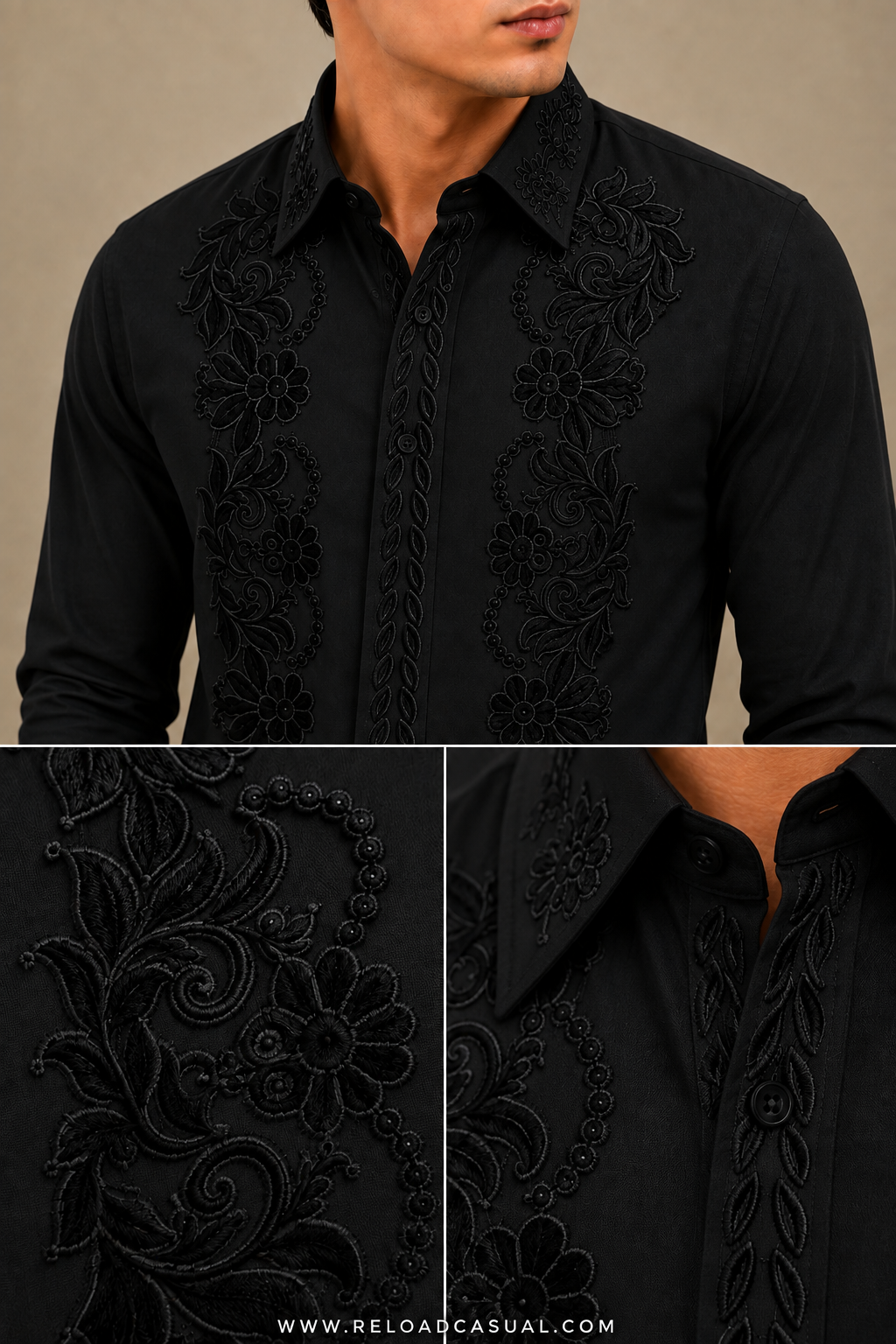 Floral Velvet Flocking Diamond Shirt