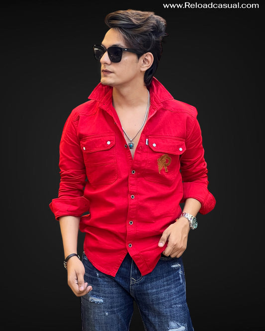 Sky Hunter Eagle Embroidered Shirt