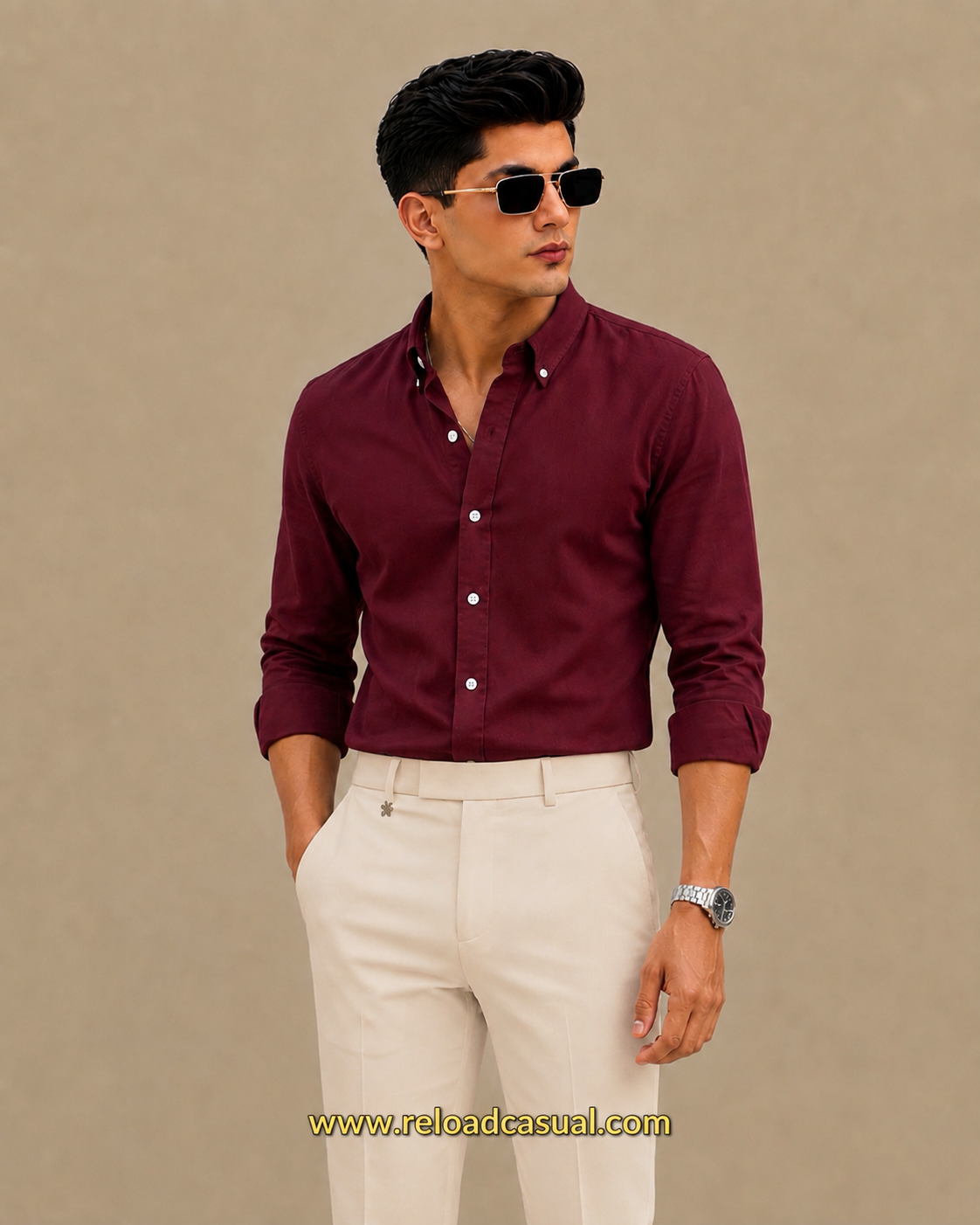 Men's Button-Down Oxford  Breathable Cotton Shirt