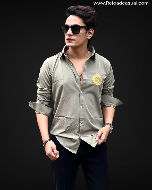 Opulent Gold Embroidery Shirt