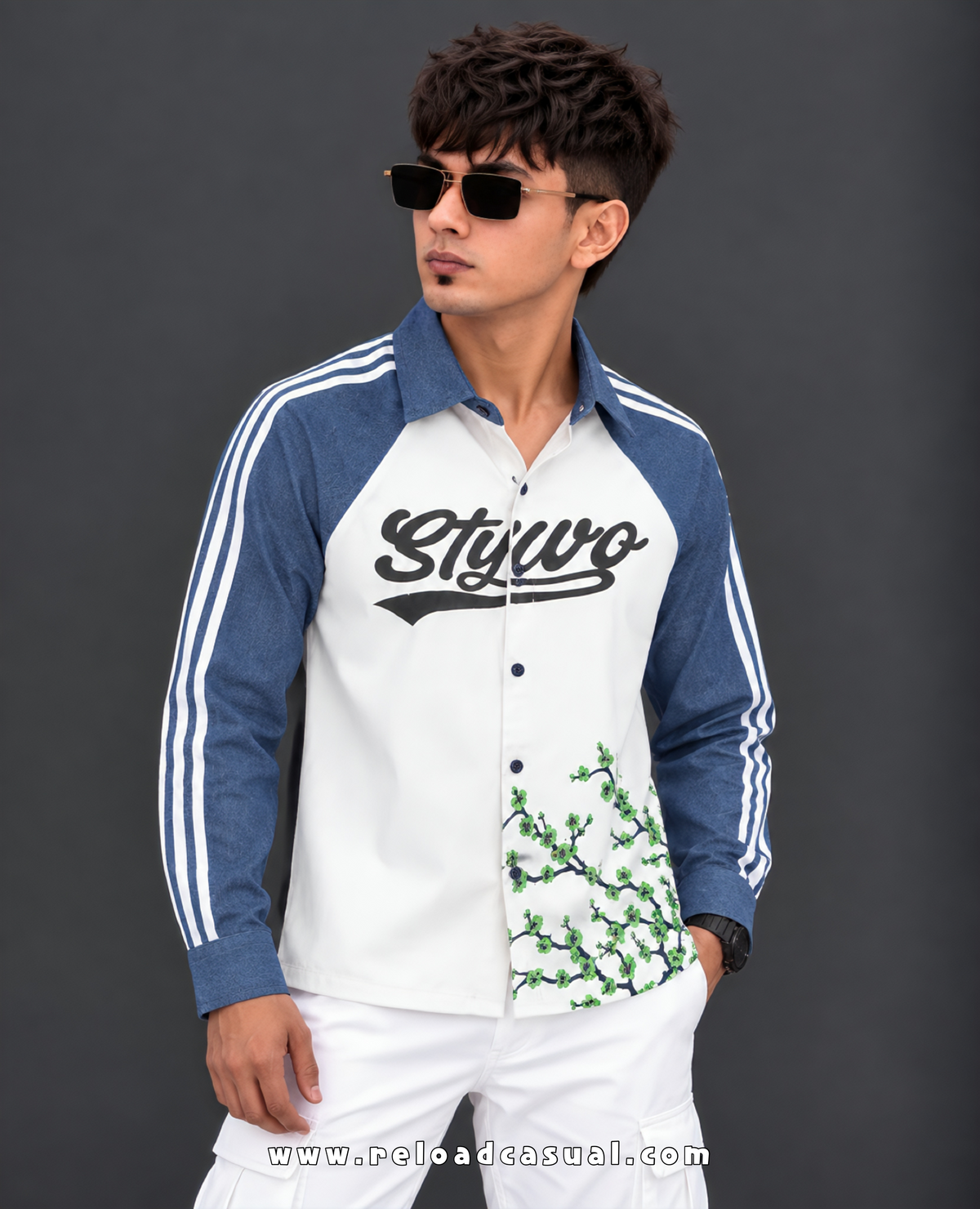 Men's Retro Bloom Varsity Shirt