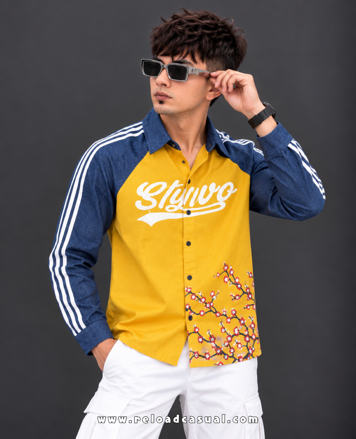 Men's Retro Bloom Varsity Shirt