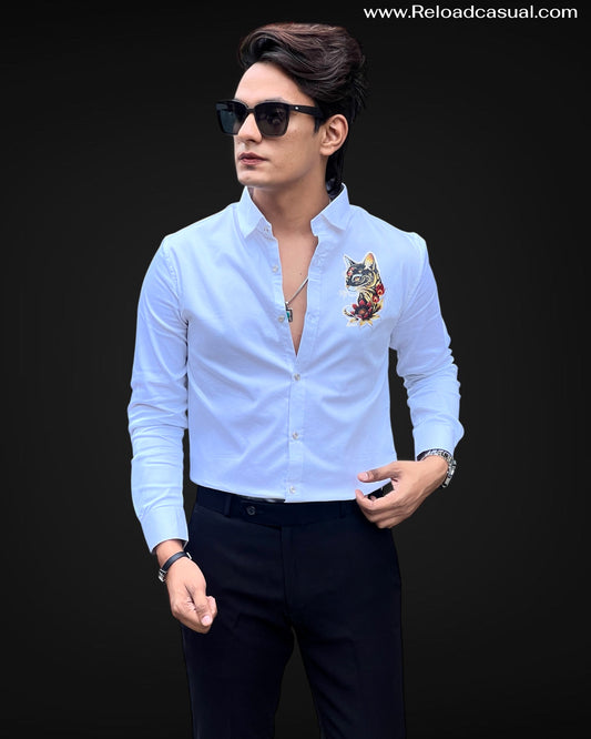 Cat Sequence Casual Shirt