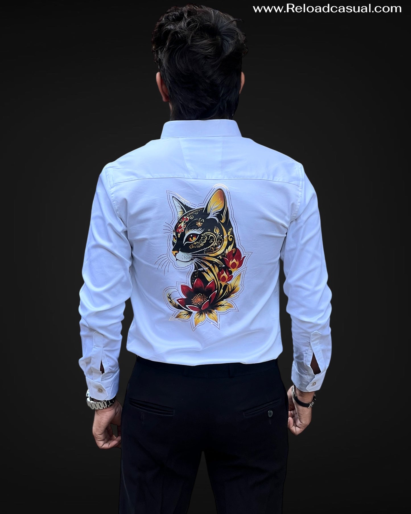 Cat Sequence Casual Shirt