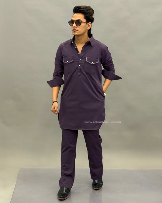 Grand Classic Double Pocket Stretch Pathani Bootcut Set
