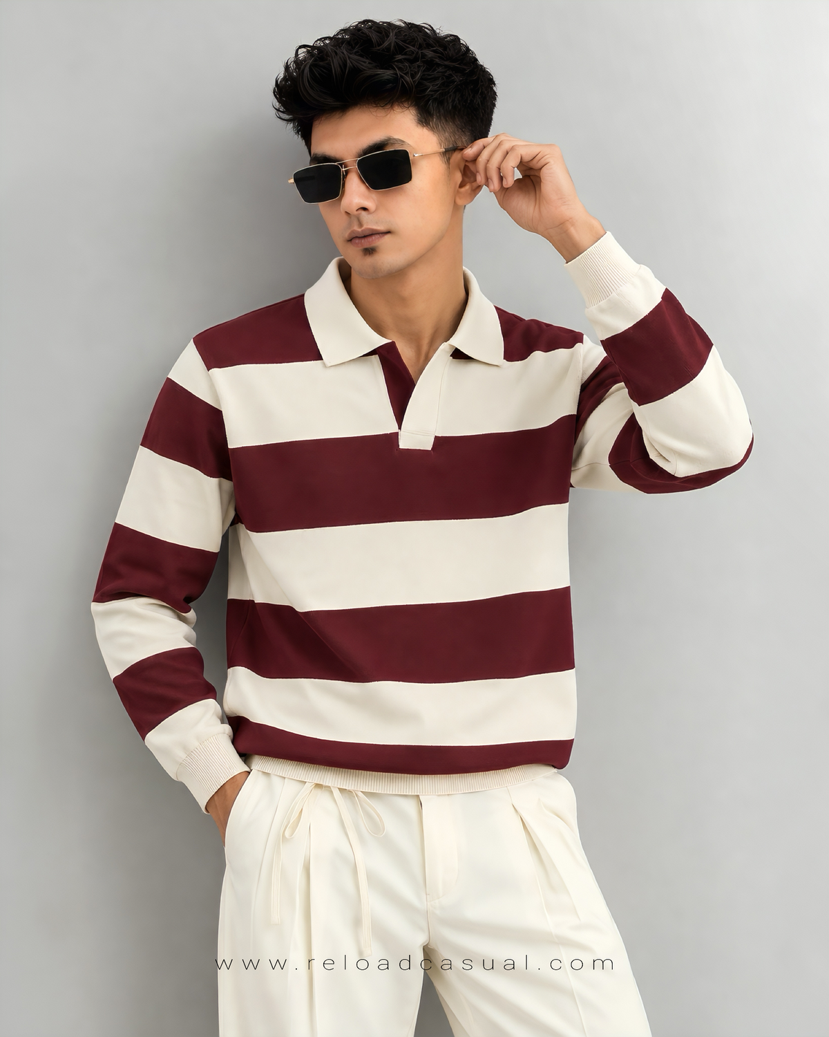 Men's Bold Strip Full Sleeve T-Shirt