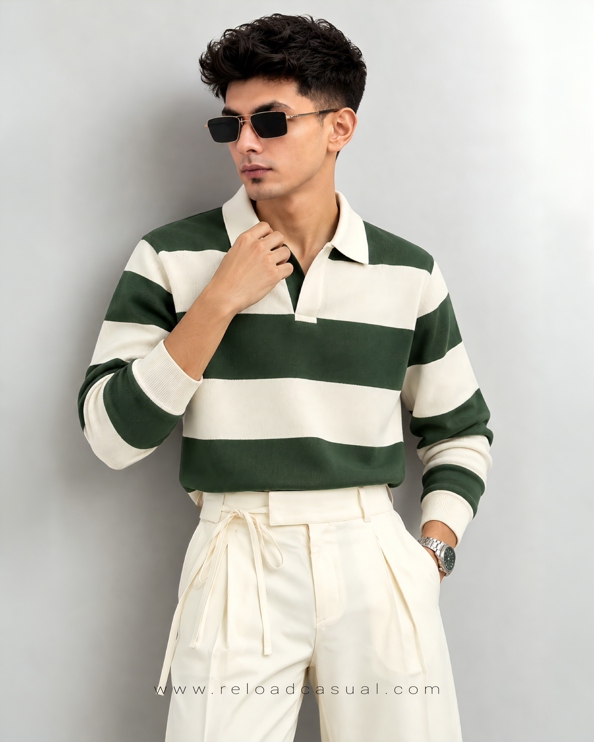 Men's Bold Strip Full Sleeve T-Shirt