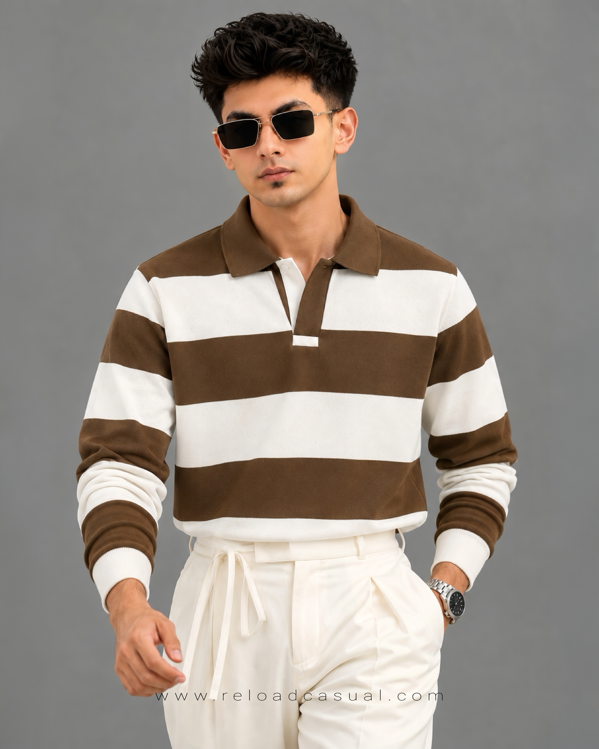 Men's Bold Strip Full Sleeve T-Shirt