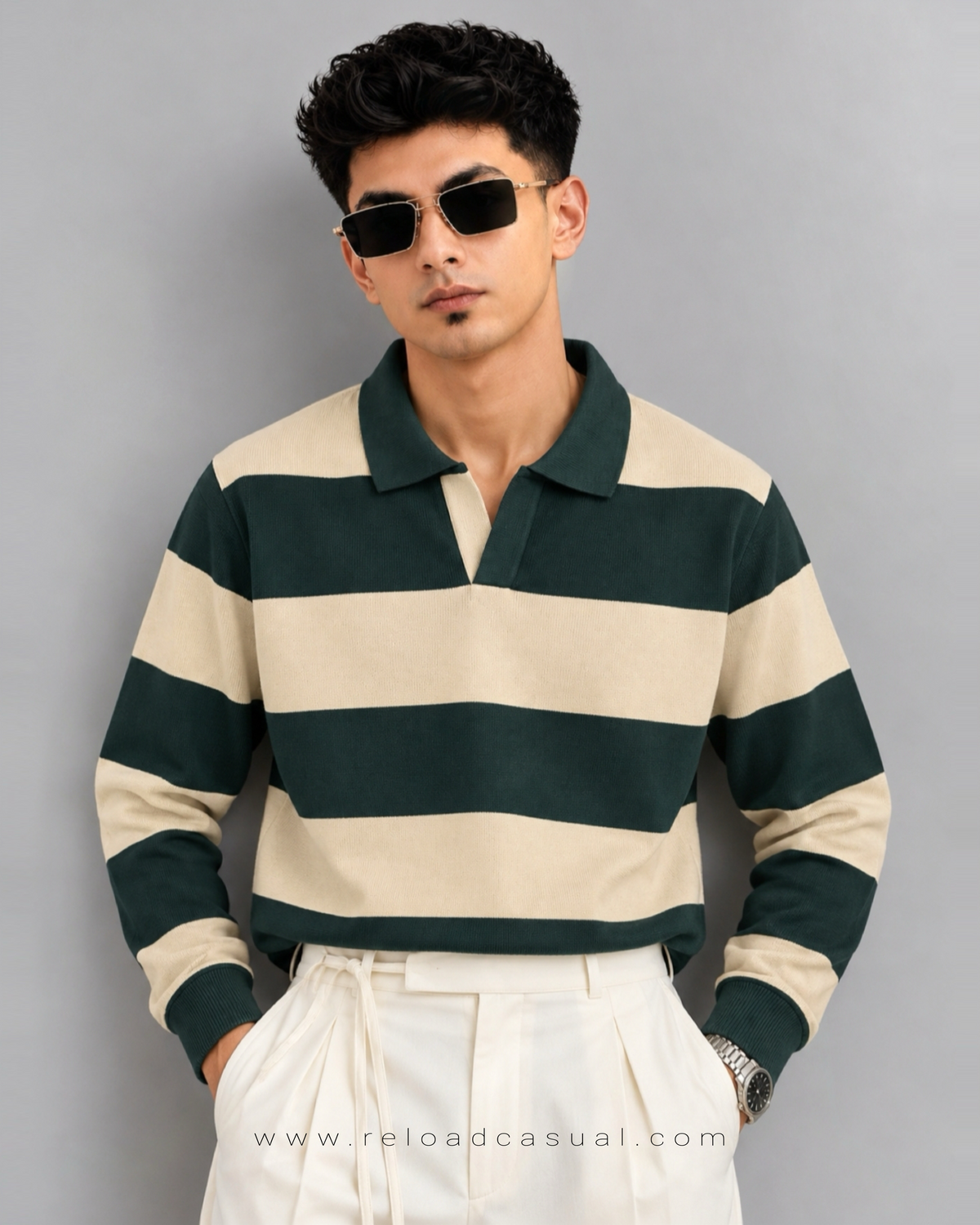 Men's Bold Strip Full Sleeve T-Shirt