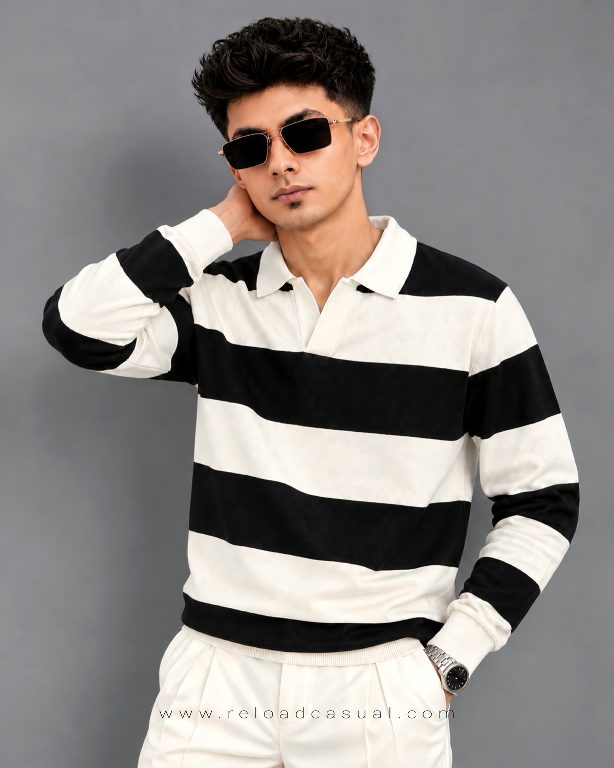 Men's Bold Strip Full Sleeve T-Shirt