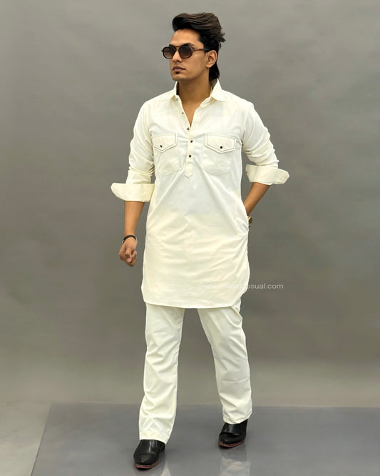 Grand Classic Double Pocket Stretch Pathani Bootcut Set