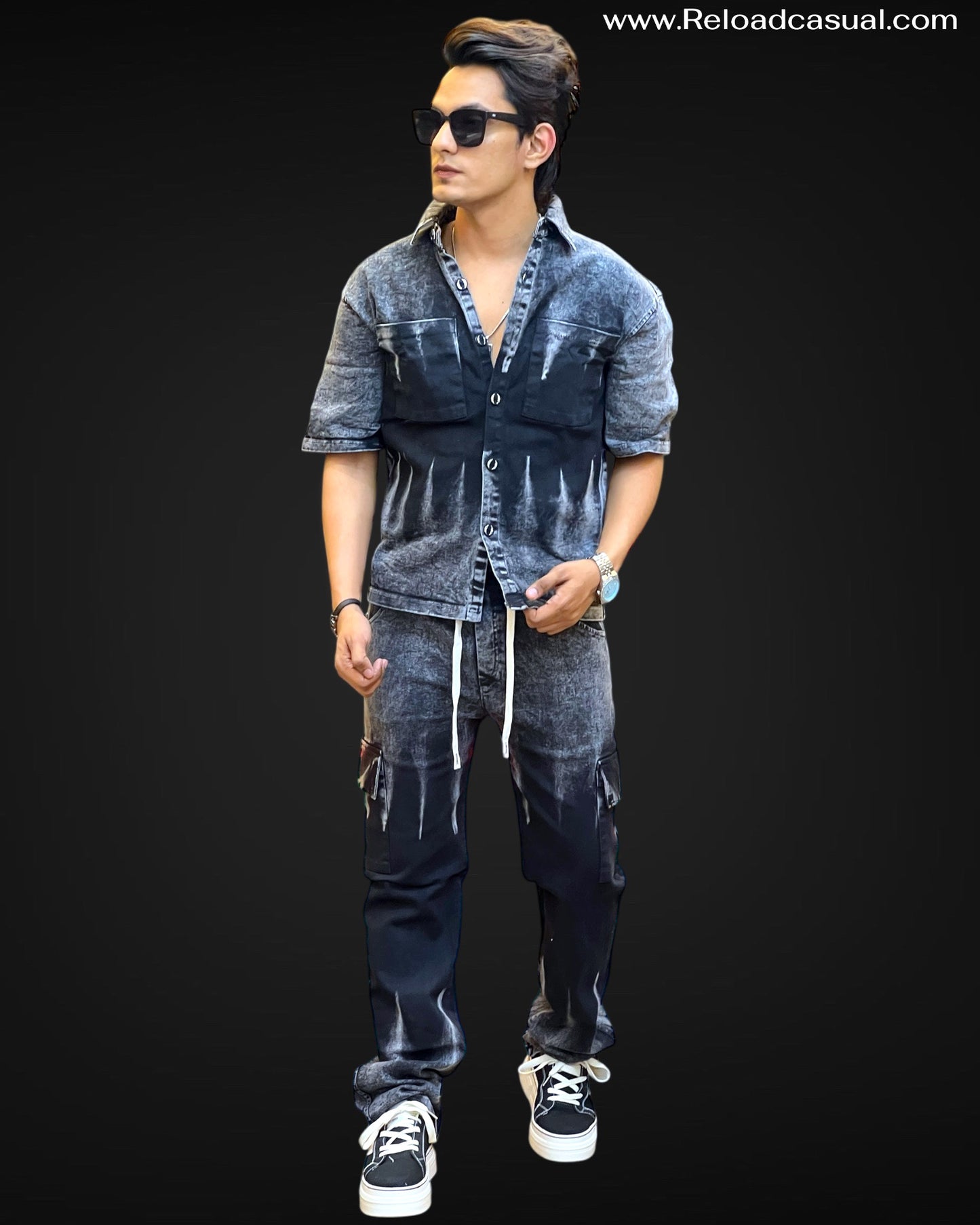 Fade Fusion Denim Tracksuit