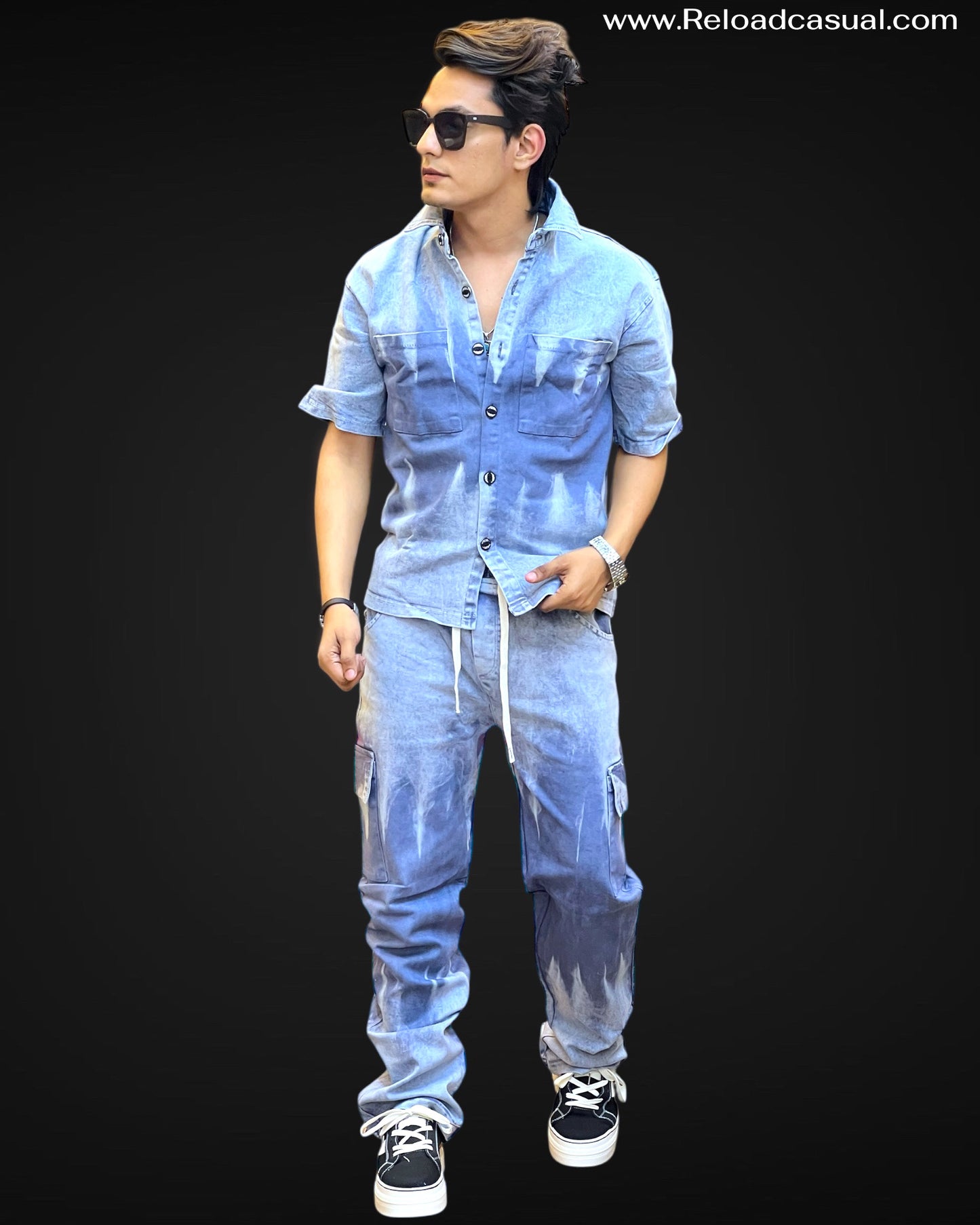 Fade Fusion Denim Tracksuit