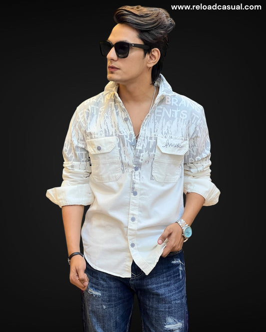 Graffiti Crest Dual Pocket Shirt