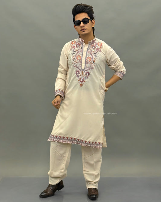 Imperial Threadwork Kurta Pyjama Set