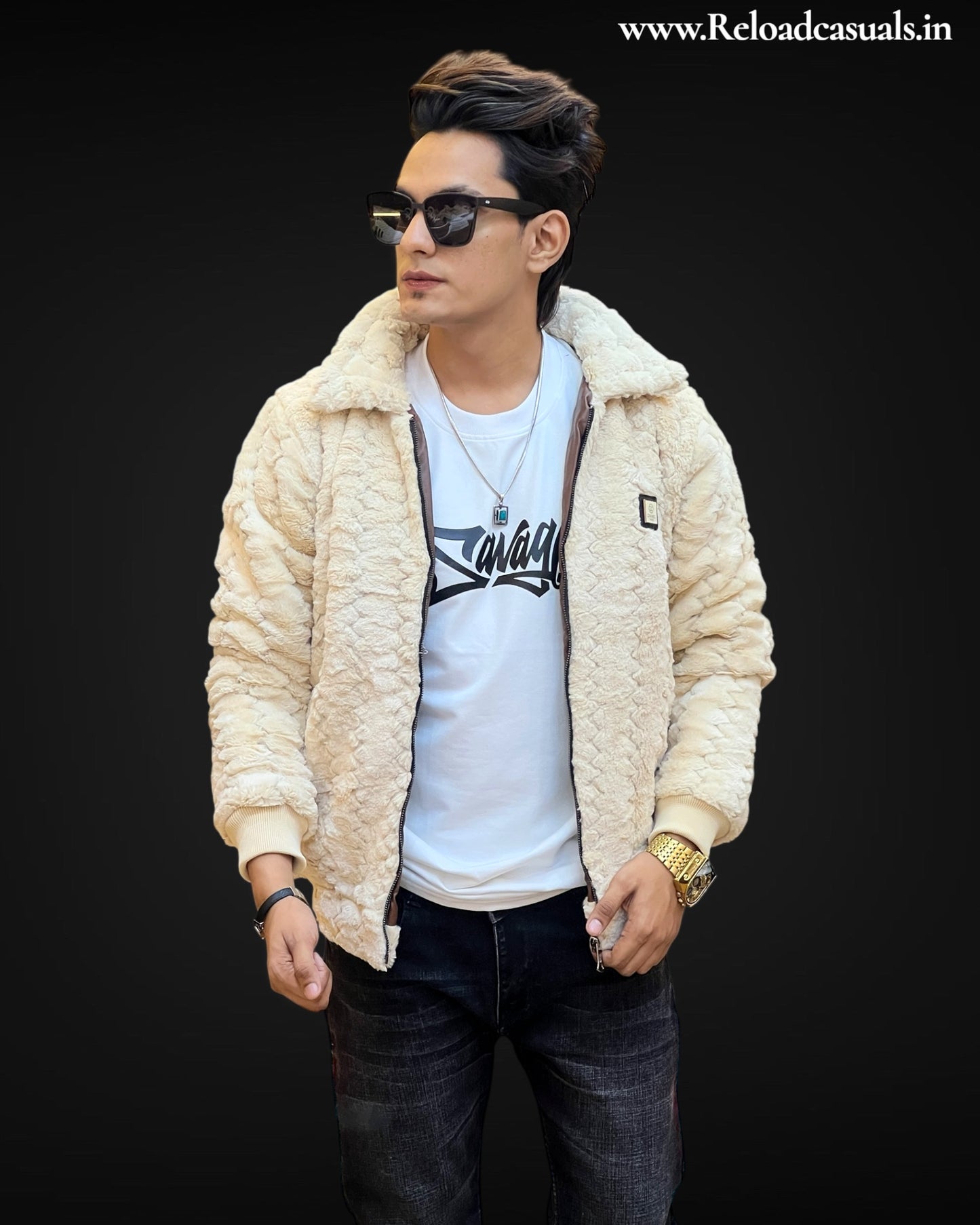 NordicWave Faux Fur Jacket