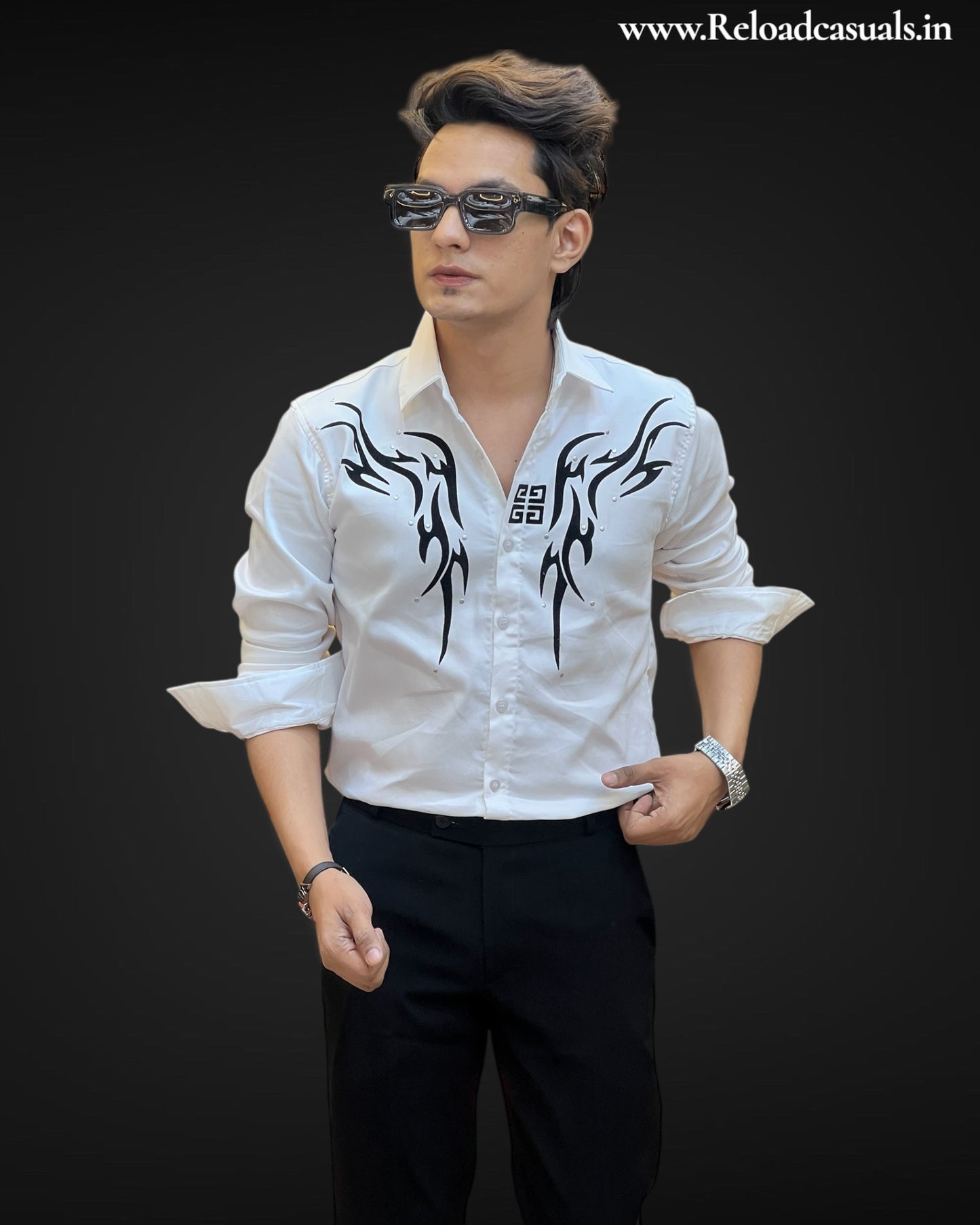 Tribal Monarch Embroidered Shirt