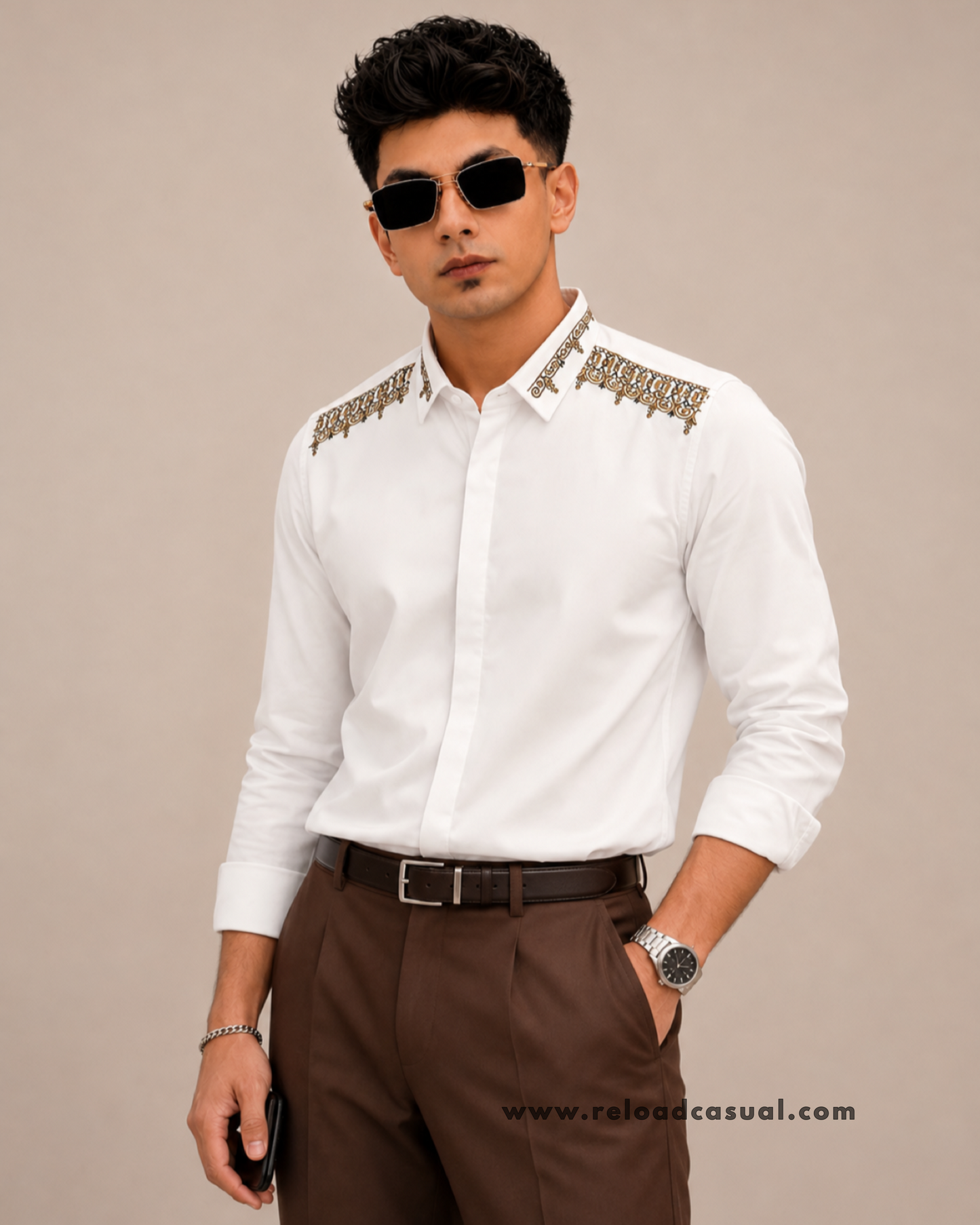 Collar Embroidery Design Lachka Shirt