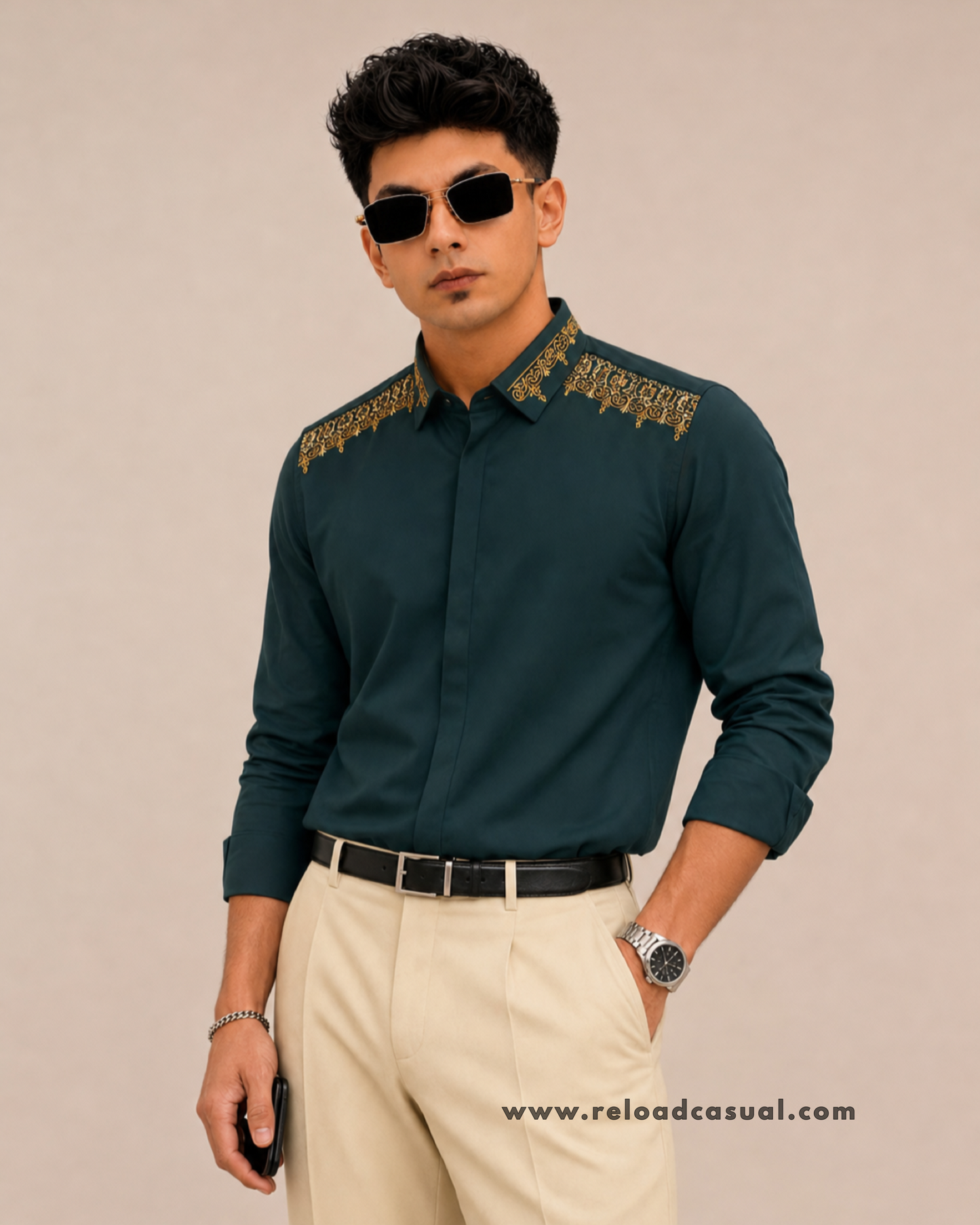 Collar Embroidery Design Lachka Shirt
