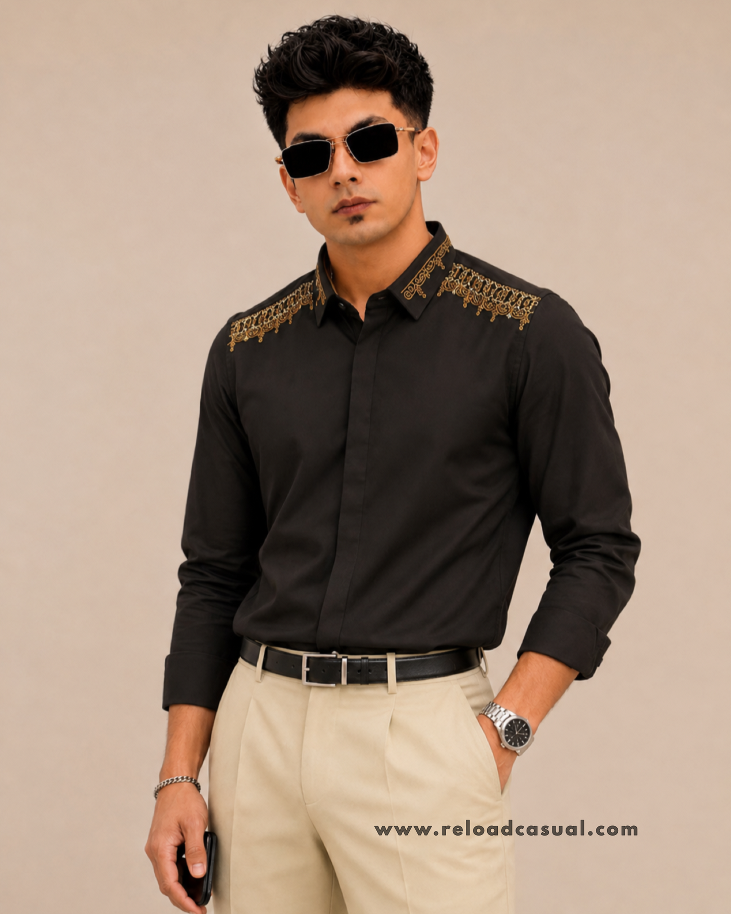Collar Embroidery Design Lachka Shirt