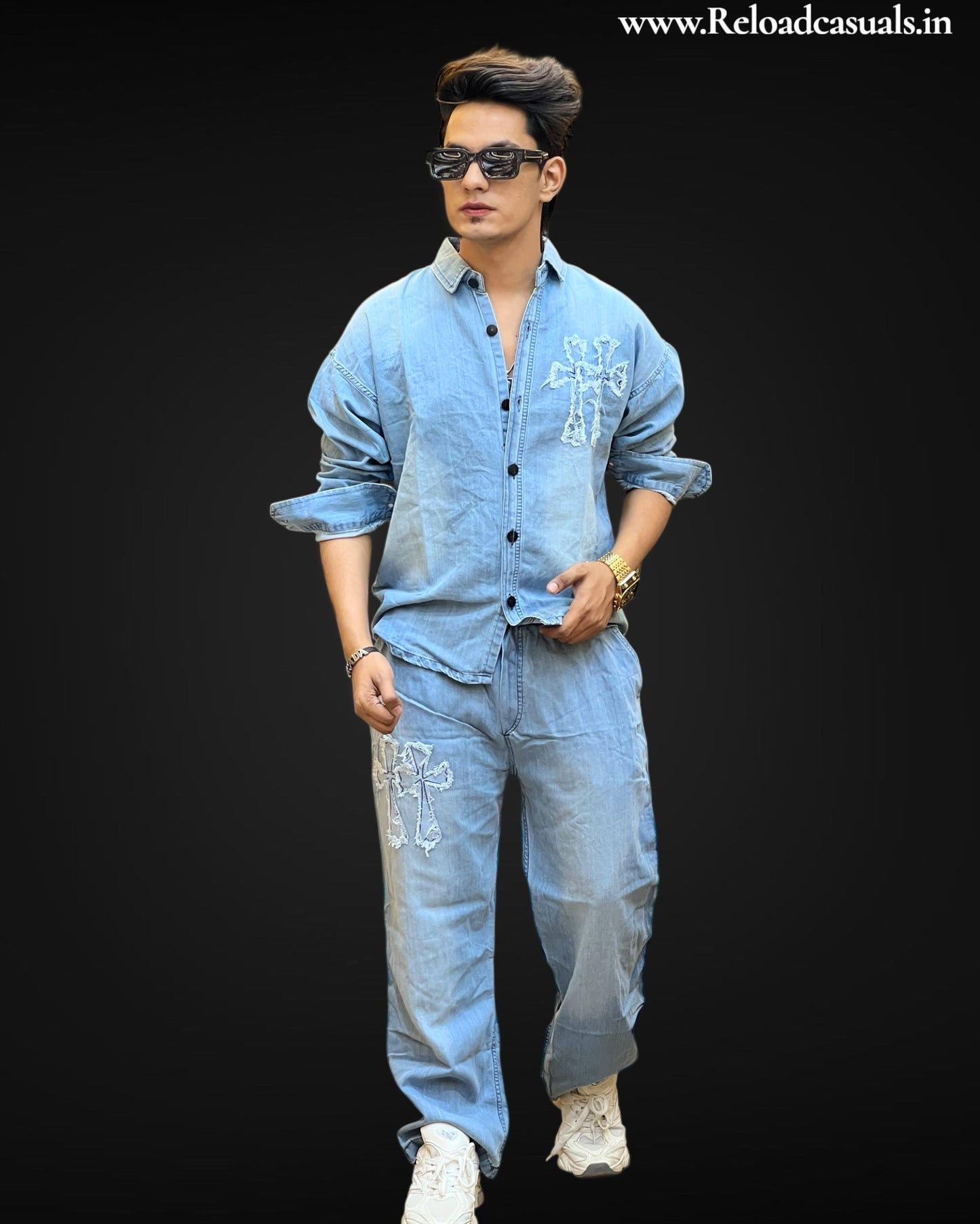 CrossFade Denim Tracksuit