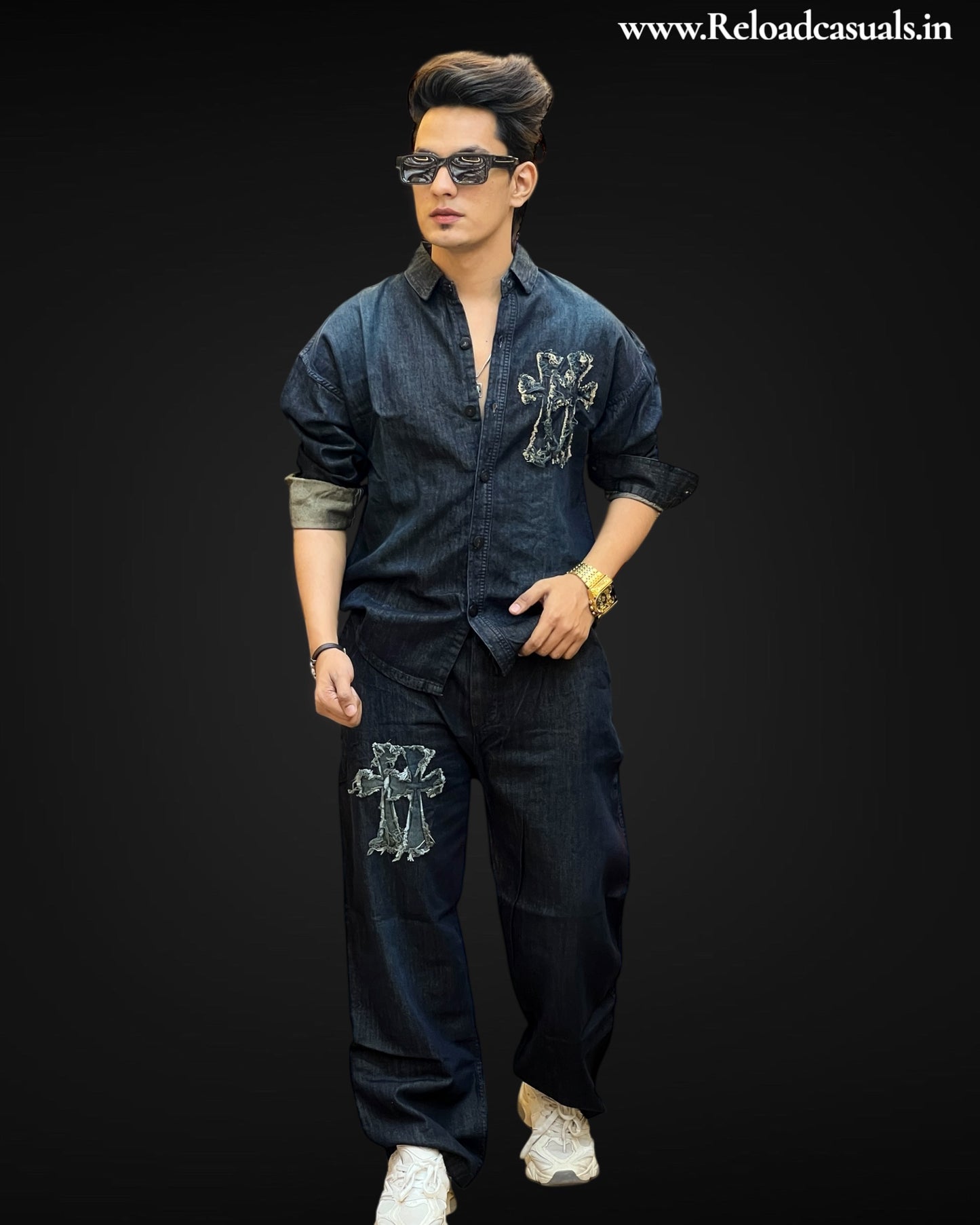 CrossFade Denim Tracksuit