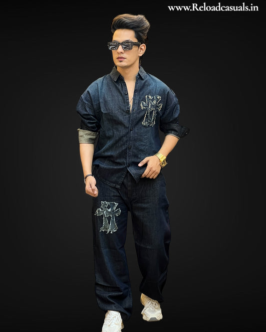 CrossFade Denim Tracksuit