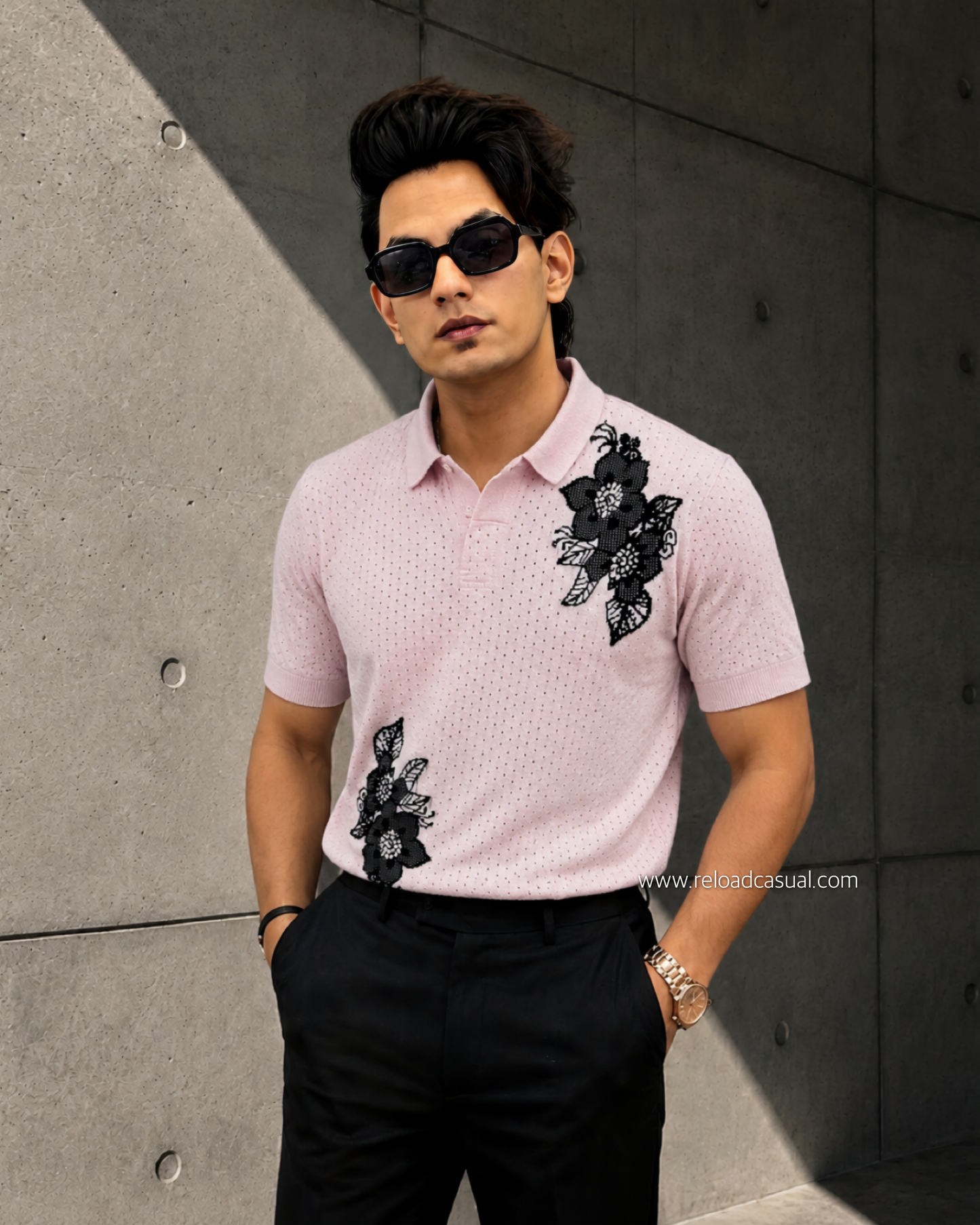 Lotus Floral Summer Mesh Knitted T Shirt
