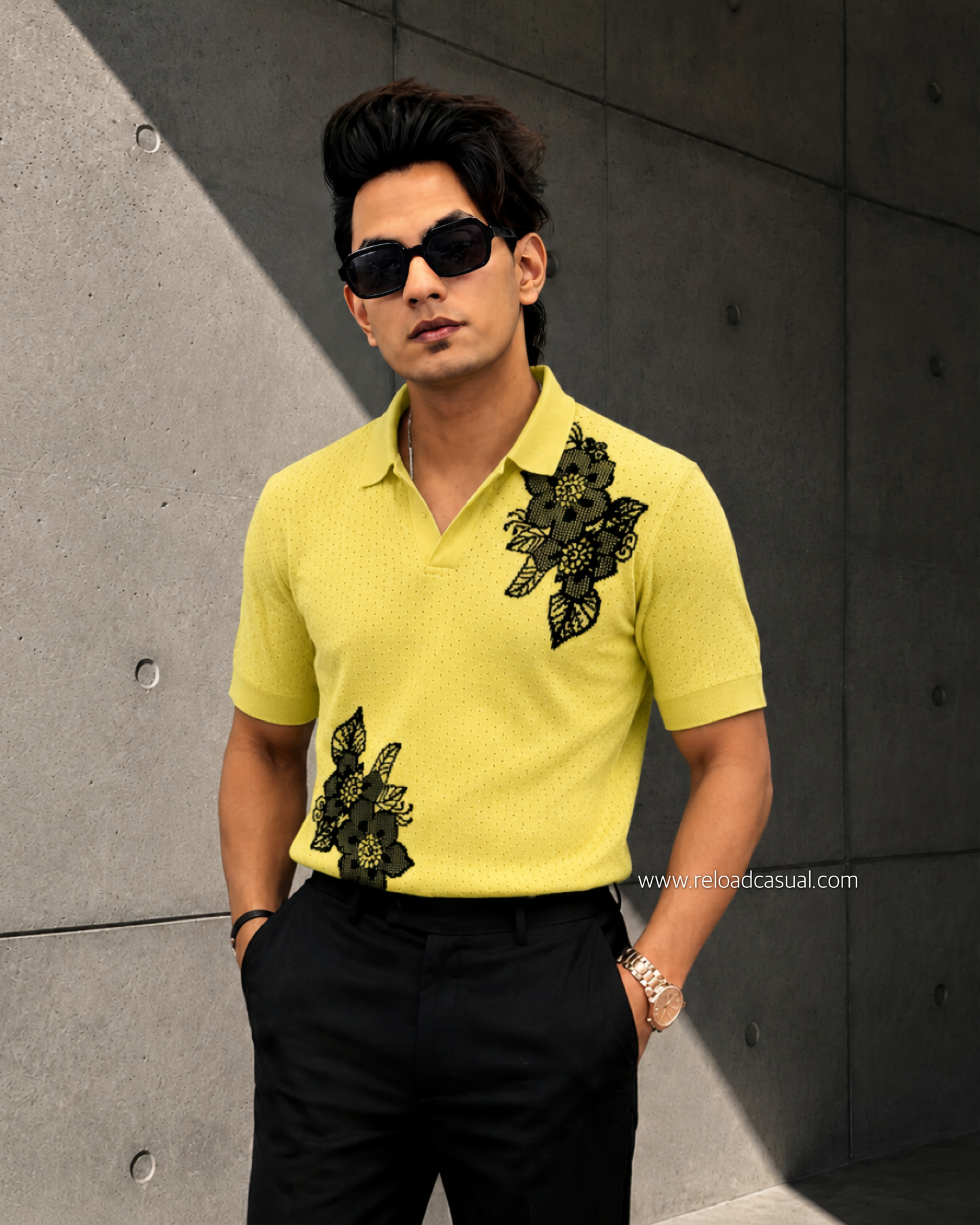 Lotus Floral Summer Mesh Knitted T Shirt