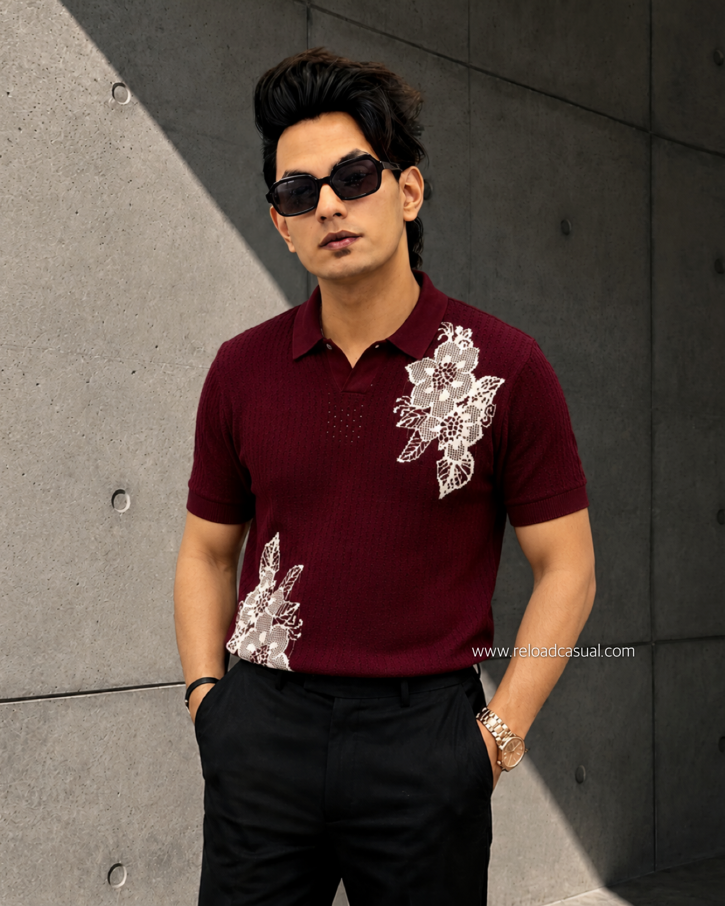 Lotus Floral Summer Mesh Knitted T Shirt