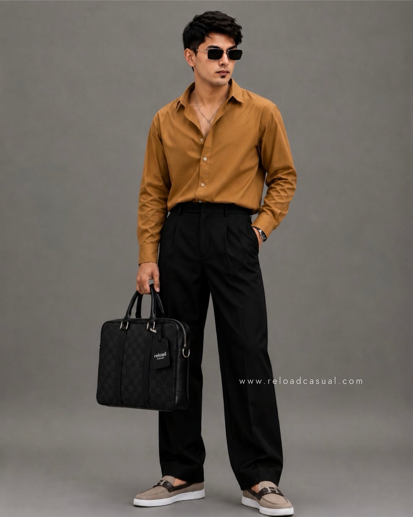 Men's Premium Boxy Fit Plain Shirt