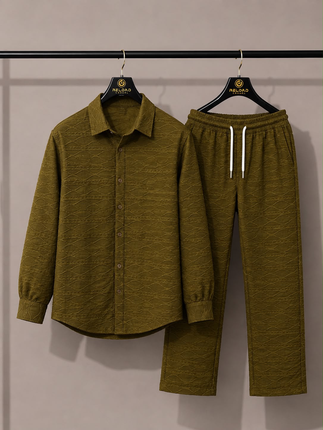 Men's Linear Texture Stylish Tracksuit
