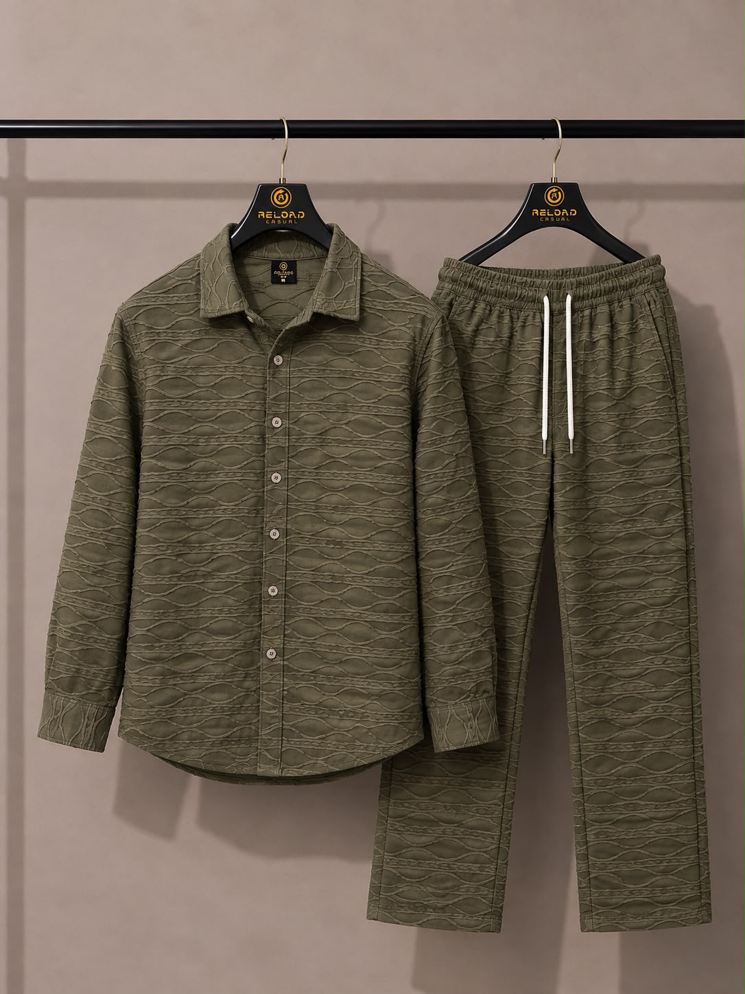 Men's Linear Texture Stylish Tracksuit
