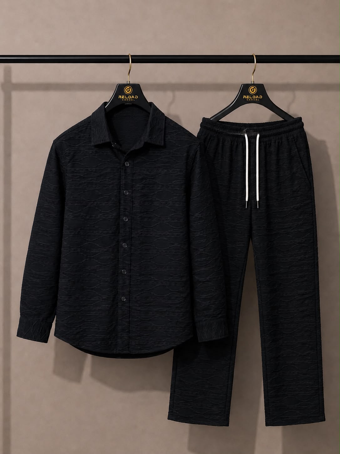 Men's Linear Texture Stylish Tracksuit