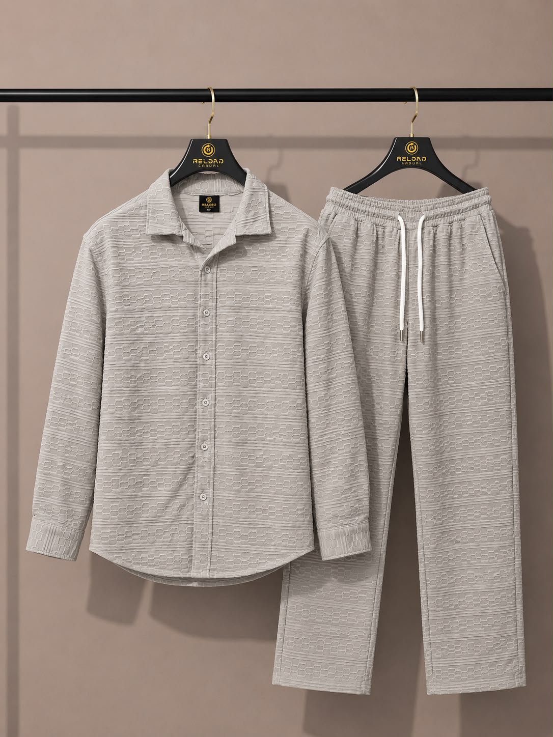 Men's Linear Texture Stylish Tracksuit