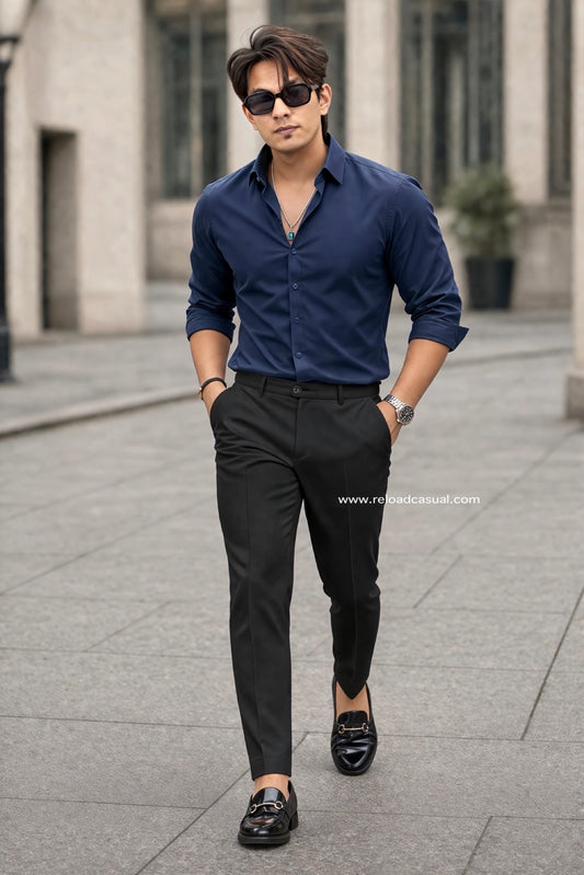 Matty Cotton Fabric Shirt & Adj Lycra Pant - Combo