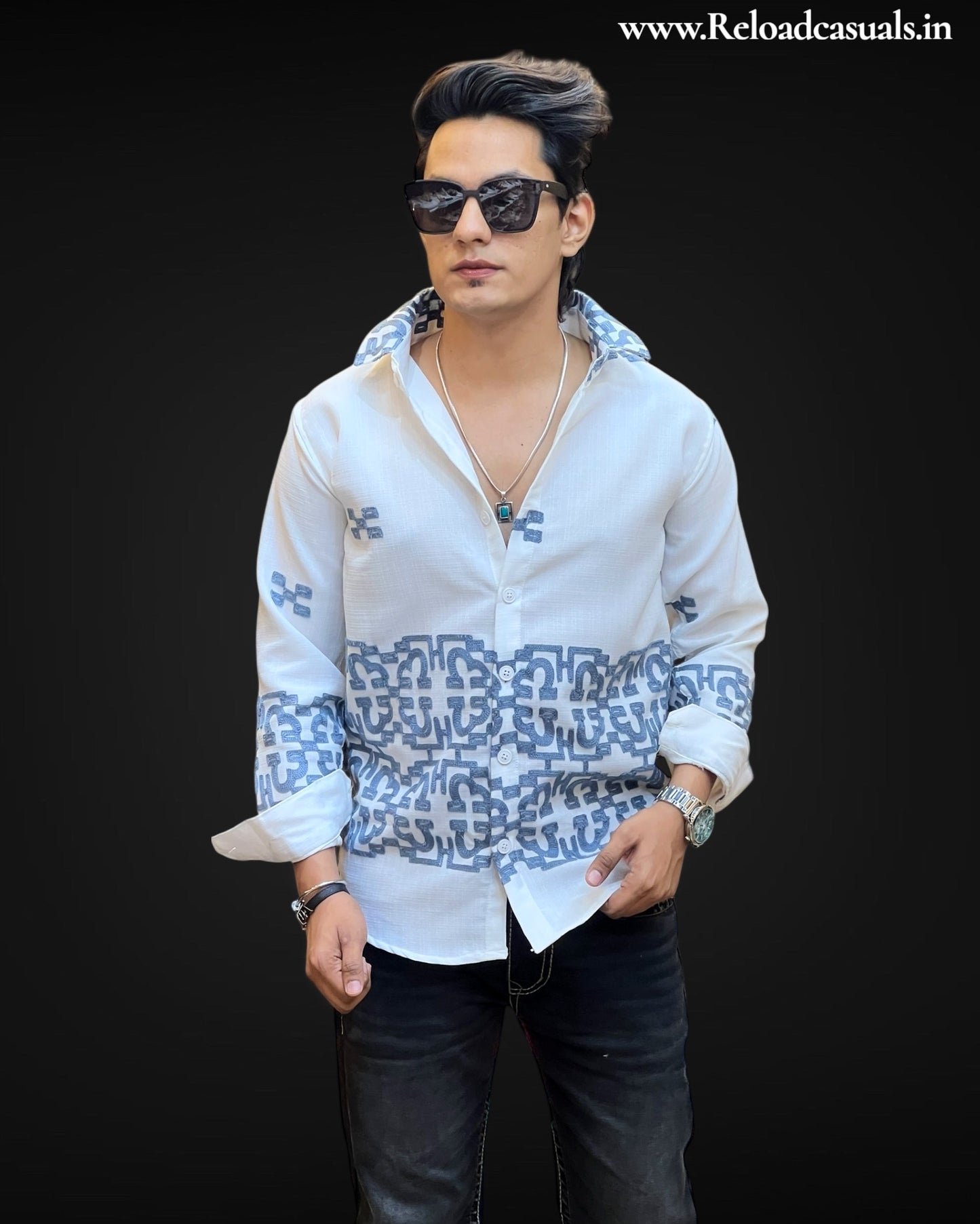 Regal Thread Maze Linen Shirt
