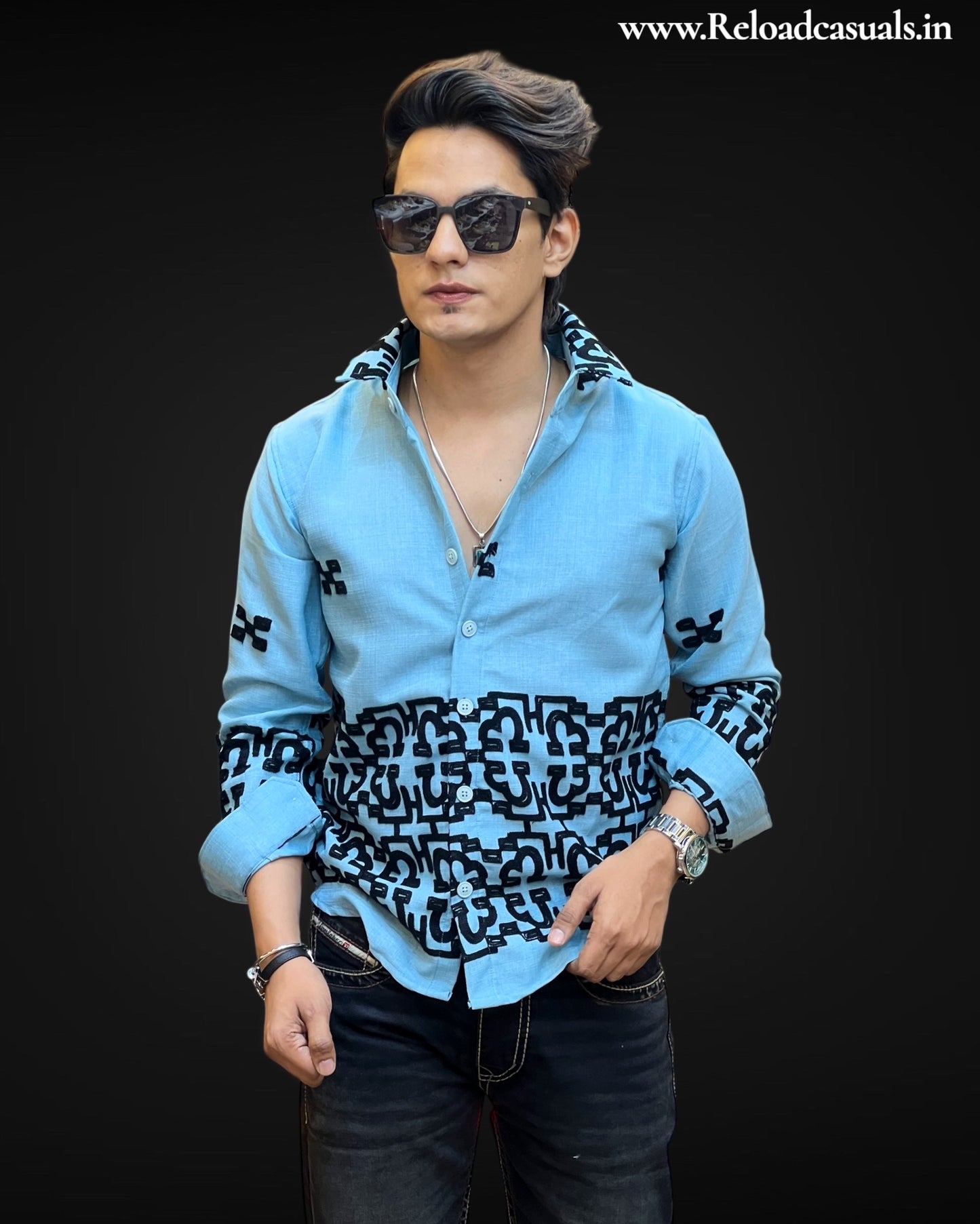 Regal Thread Maze Linen Shirt