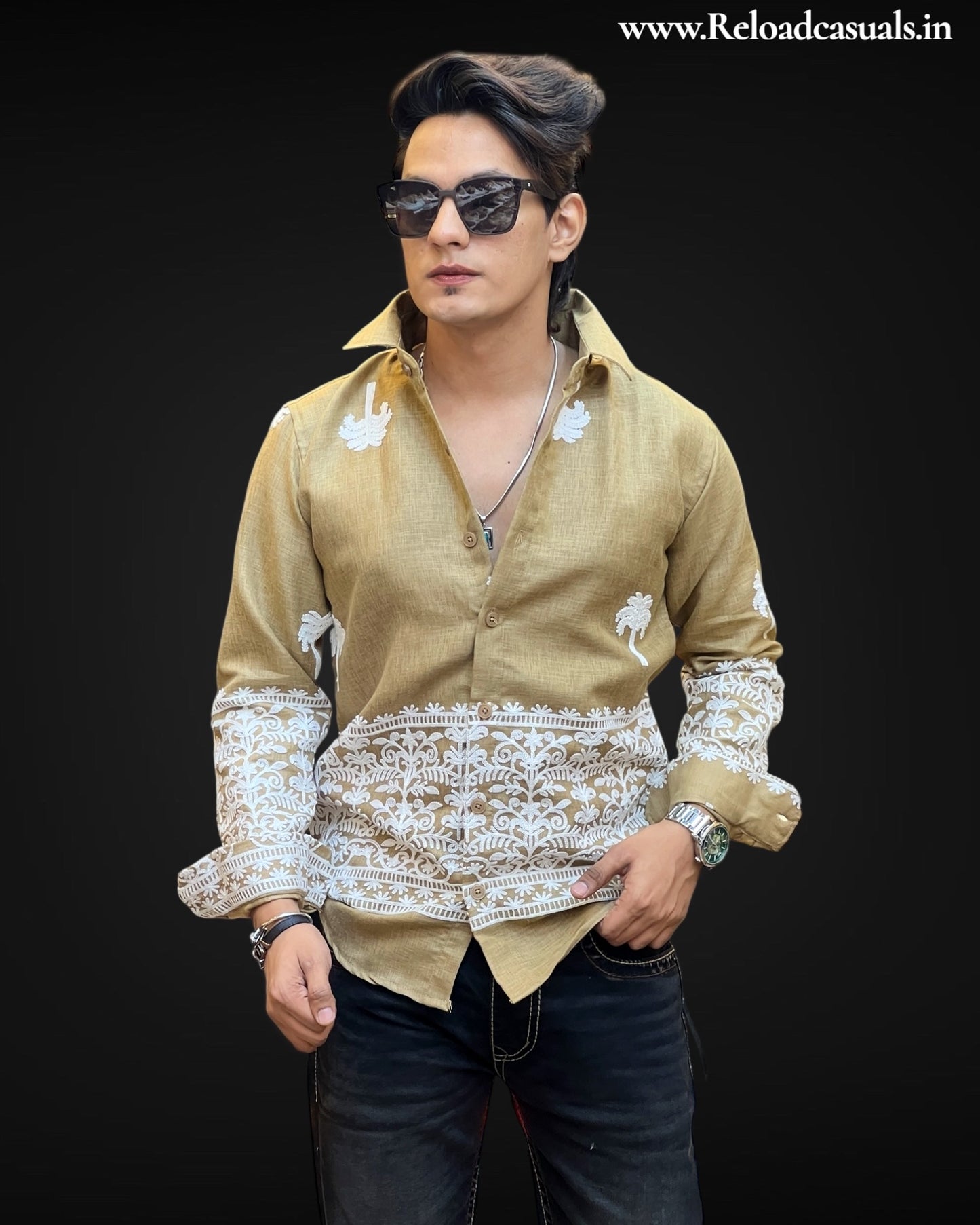 Regal Thread Maze Linen Shirt