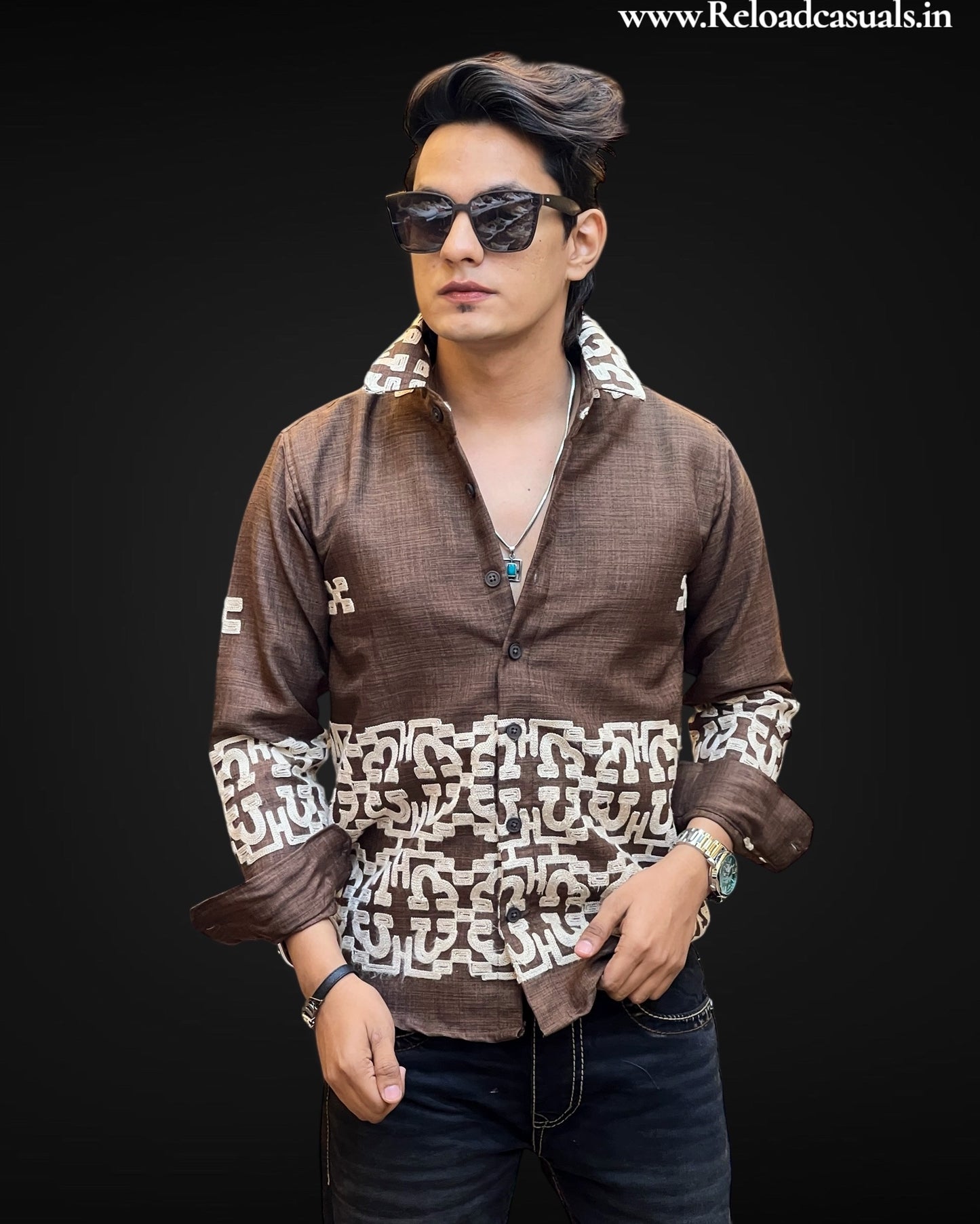 Regal Thread Maze Linen Shirt
