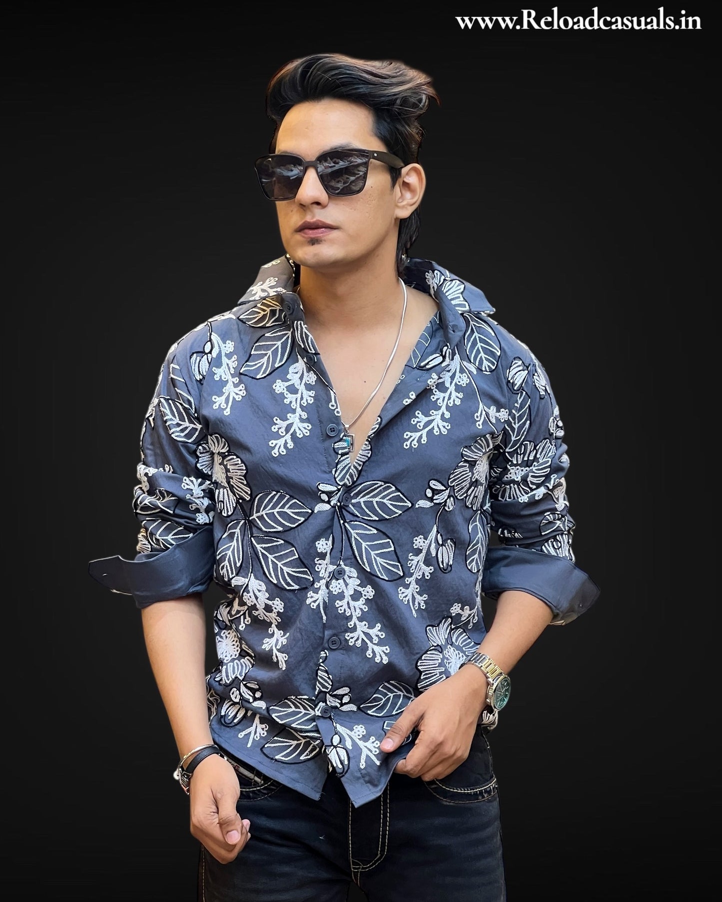 Ethereal Leaf Designer Shirt