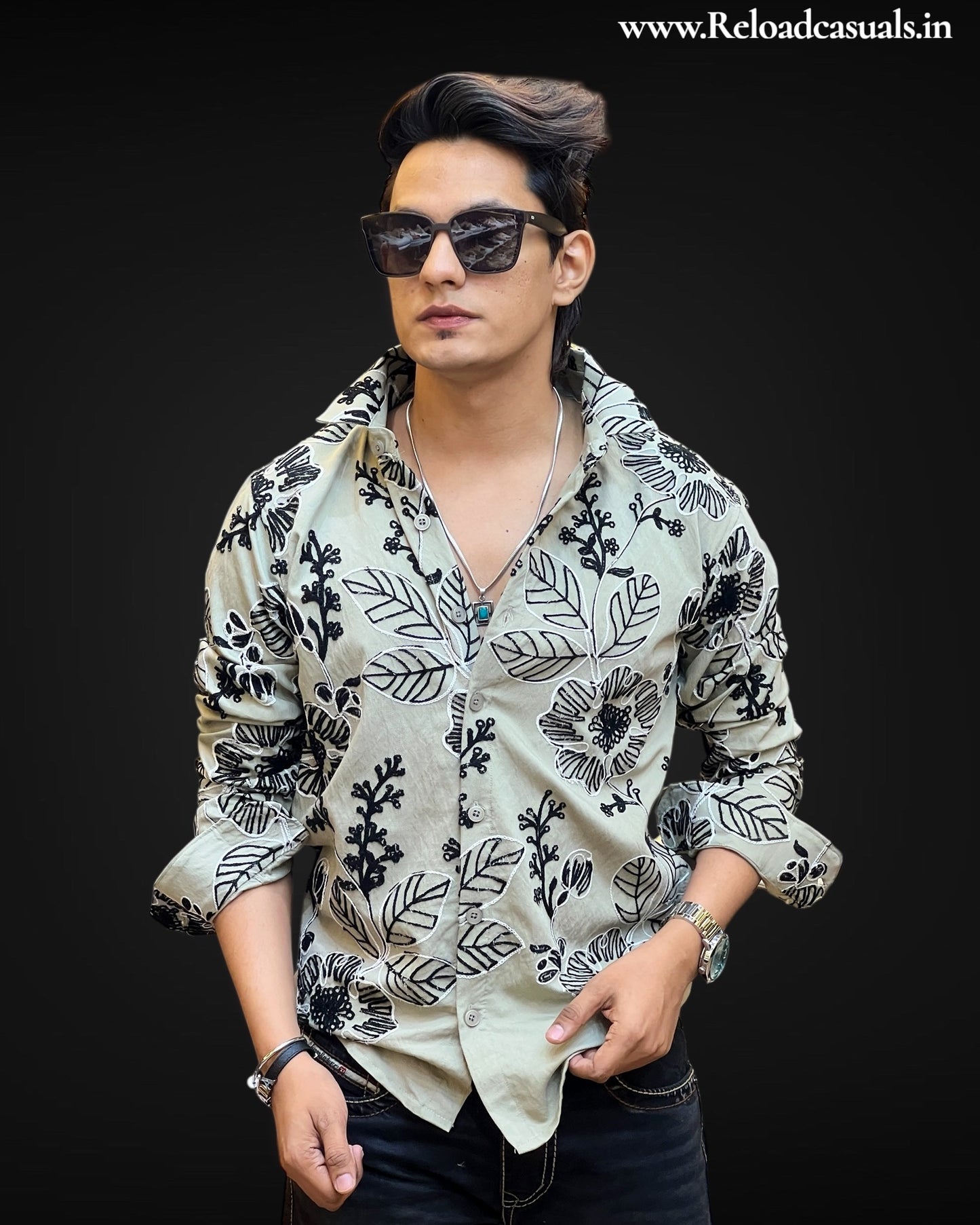 Ethereal Leaf Designer Shirt