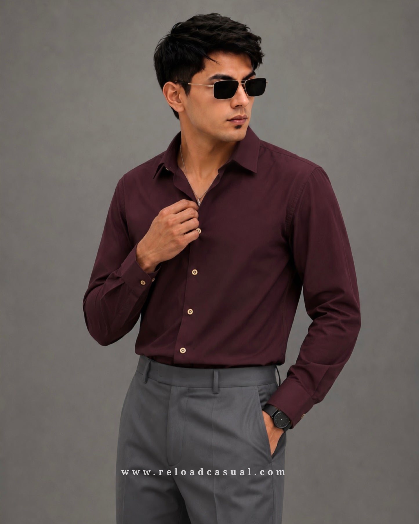 Premium Plain Slim Fit Shirt + Adjustable Pant Combo