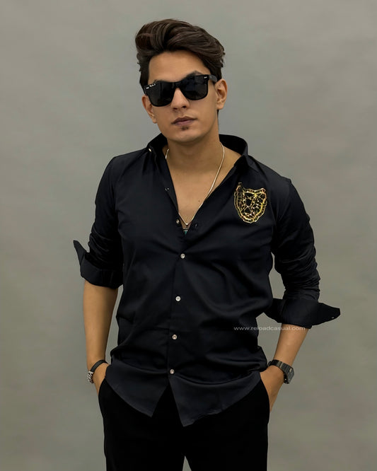 Panthar Crystal Conture Shirt