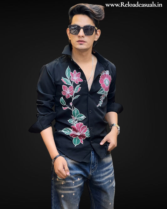 Botanical Royale Embroidered Designer Shirt