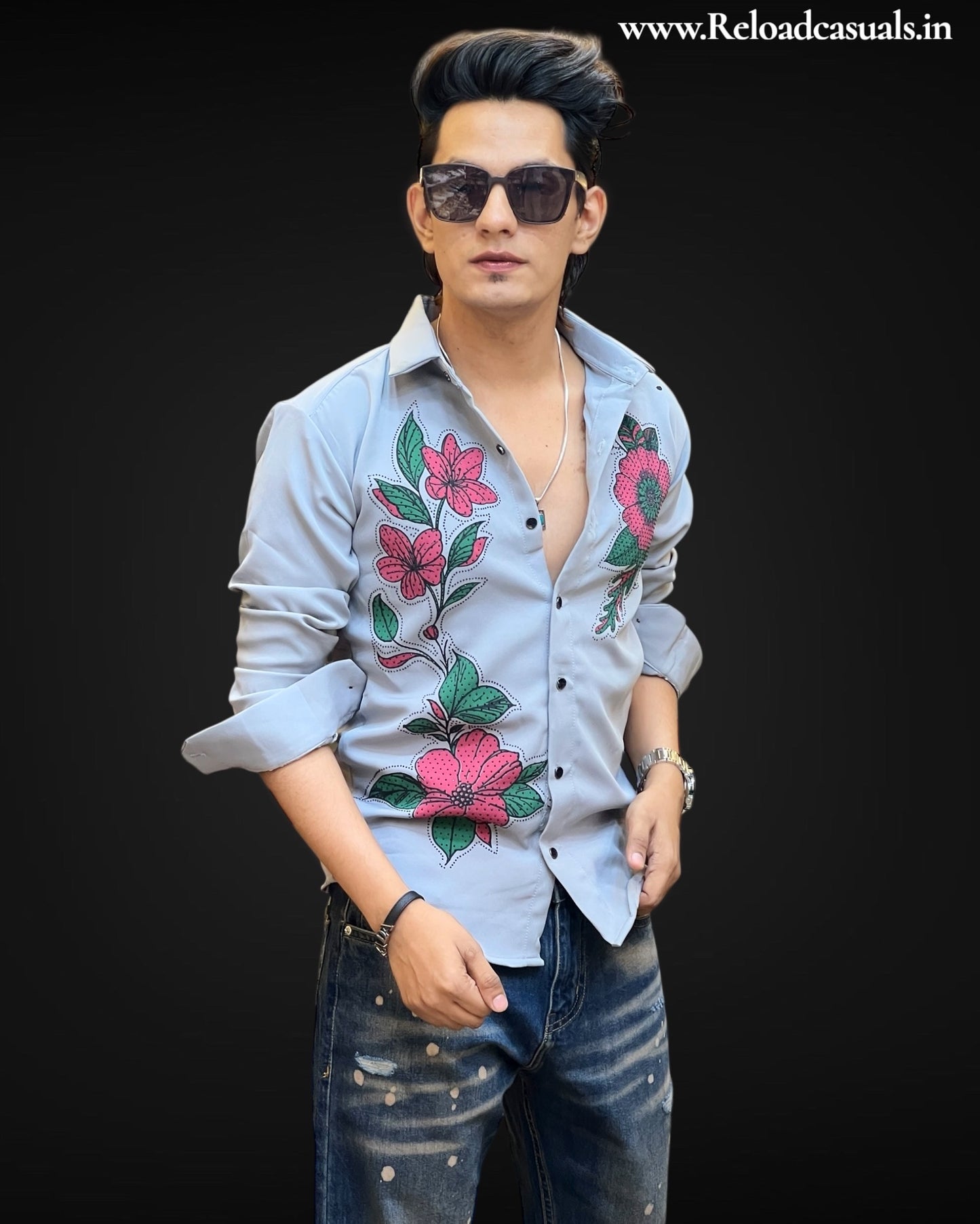 Botanical Royale Embroidered Designer Shirt