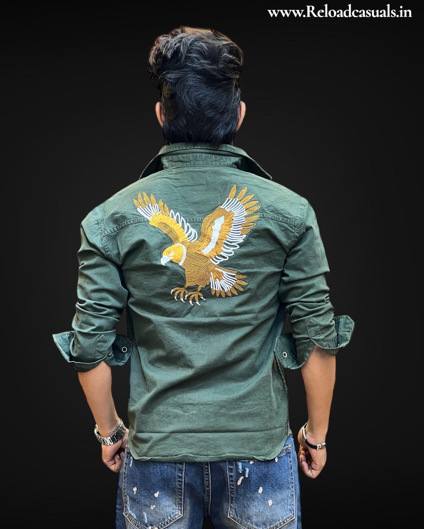 Eagle Crest Military-Inspired Shirt